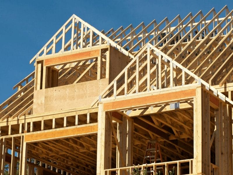 Not All Homes Are Created Equal: Inspections for New Construction 1 Wood framing of a new home under construction against a clear blue sky