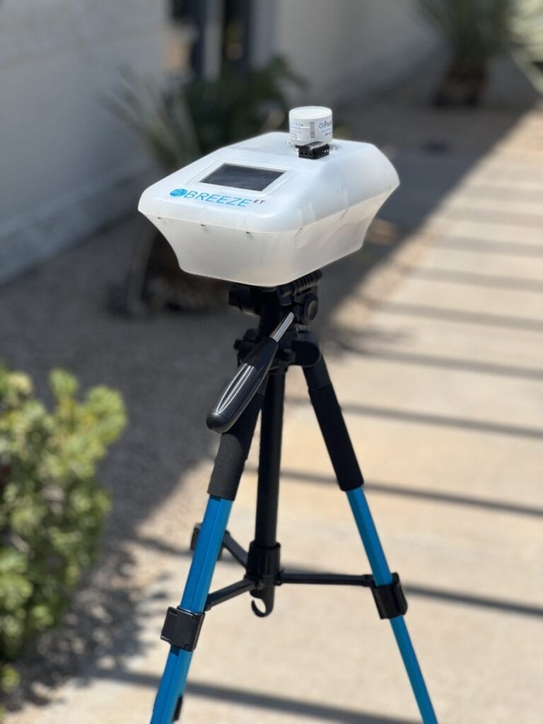 BREEZE ET environmental testing pump used for professional mold testing during a home inspection